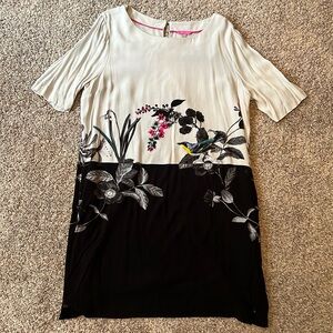EUC Joules crepe floral shift dress US size 14